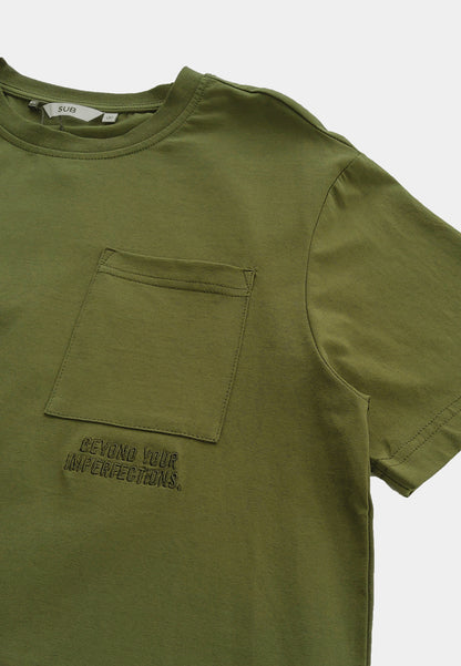 Men Short-Sleeve Graphic Tee - Dark Green - S2M246