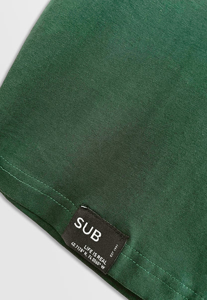 Men Short-Sleeve Basic Tee - Green - H2M363