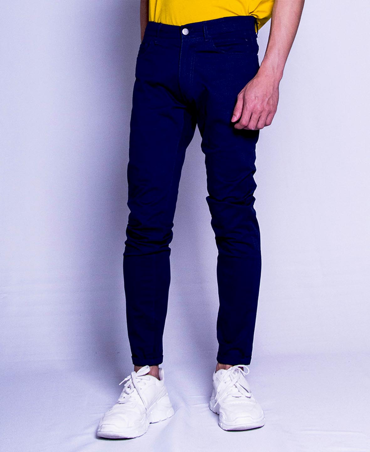 Men Long Pants - Navy - F9M073