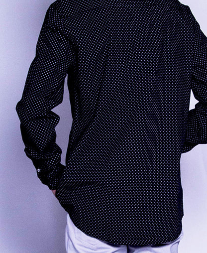 Men Long Sleeve Shirt - Black - F9M092