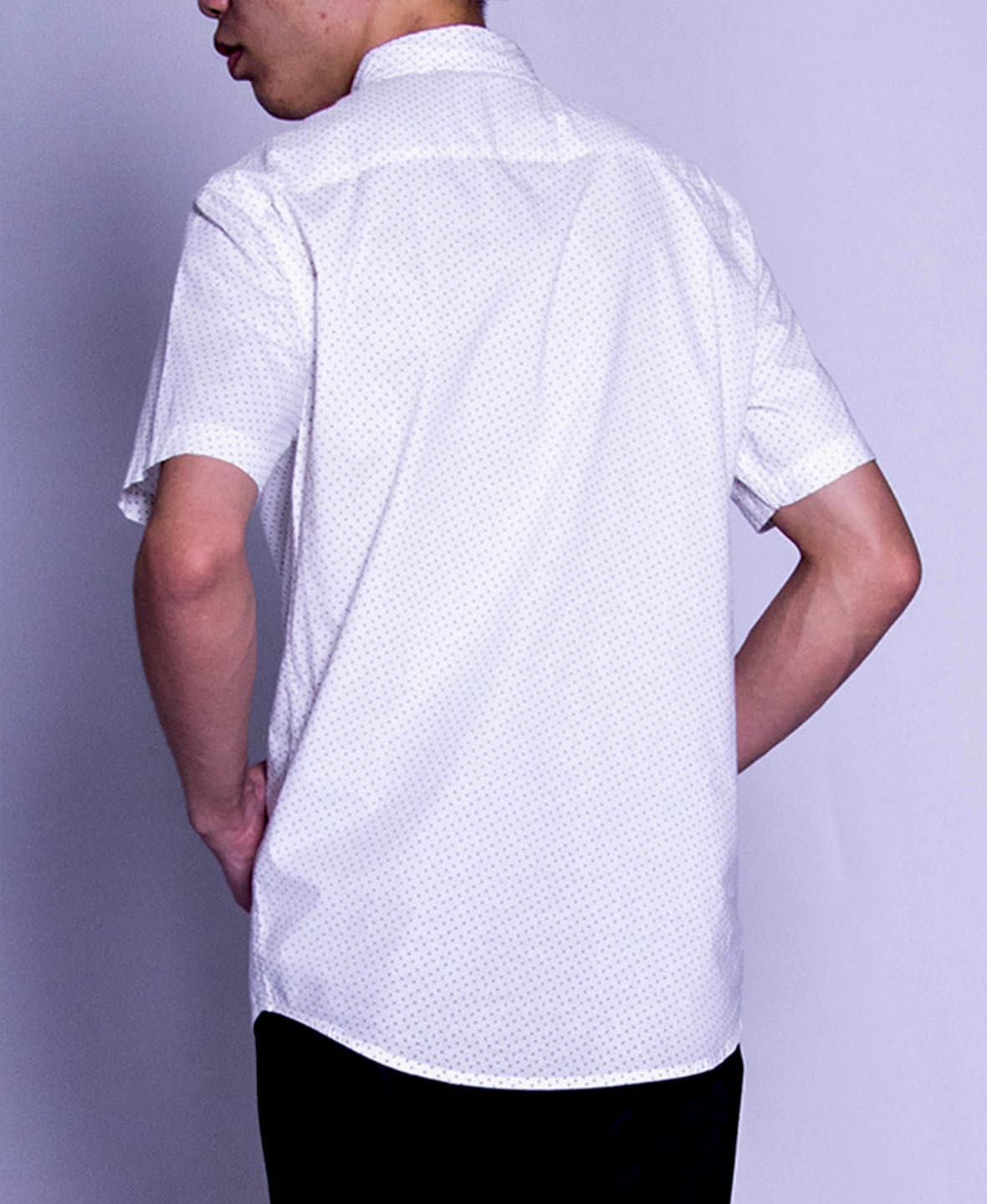 Men Short Sleeve Shirt - White - F9M095