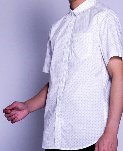 Men Short Sleeve Shirt - White - F9M095