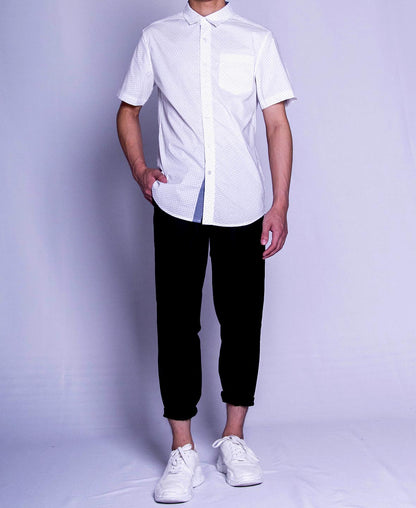 Men Short Sleeve Shirt - White - F9M095