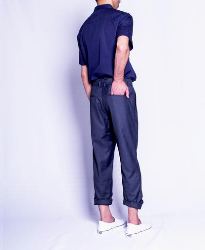 Men Slim Fit Long Pants - Grey - F9M147