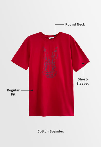 Men Short-Sleeve Graphic Tee - Red - H2M450