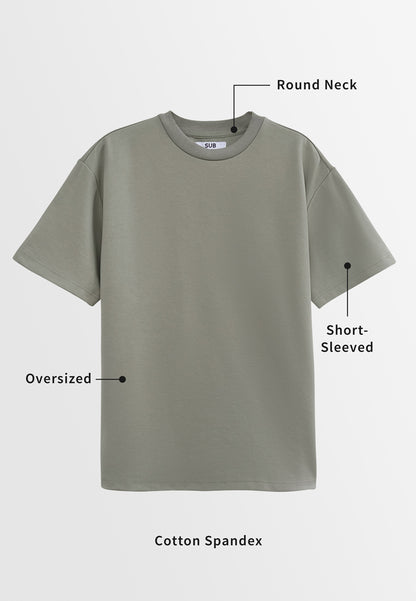 Men Short-Sleeve Fashion Tee - Light Grey - H2M730