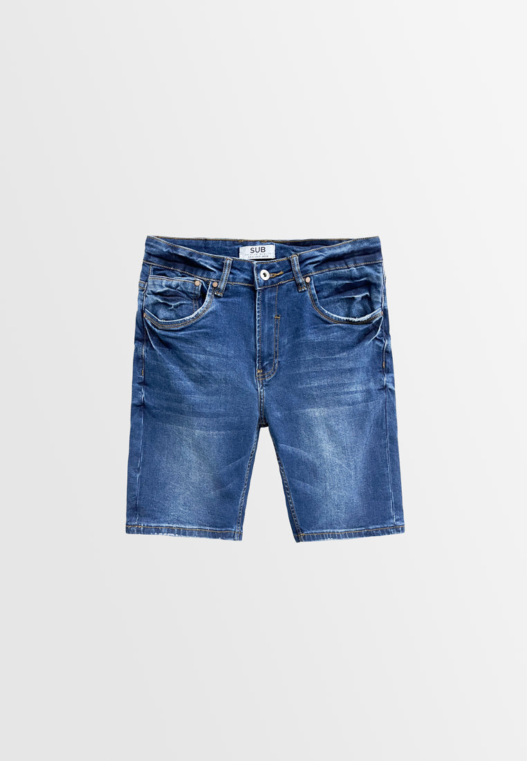 Men Short Jeans - Dark Blue - M3M806