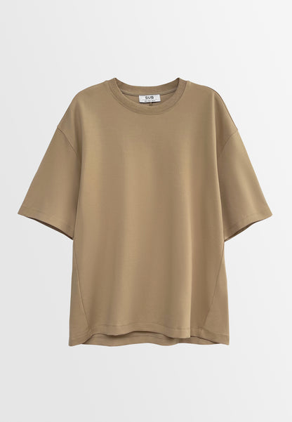 Men Short-Sleeve Oversized Fashion Tee - Khaki - H2M607