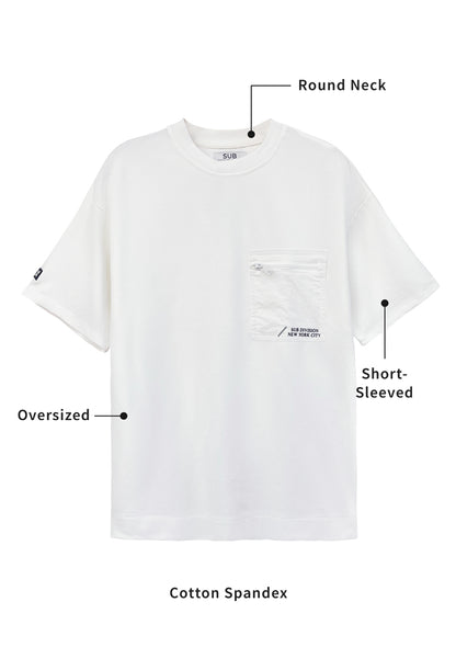 Men Short-Sleeve Fashion Tee - White - H2M481