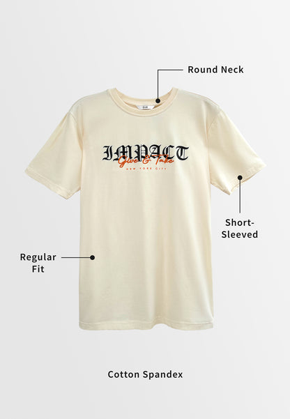 Men Short-Sleeve Graphic Tee - Beige - H2M446