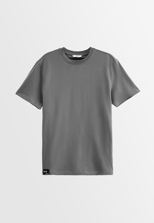 Men Short-Sleeve Basic Tee - Dark Grey - S3M585