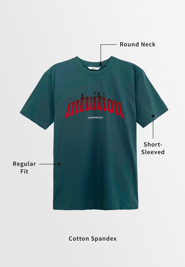 Men Short-Sleeve Graphic Tee - Dark Green - H2M503