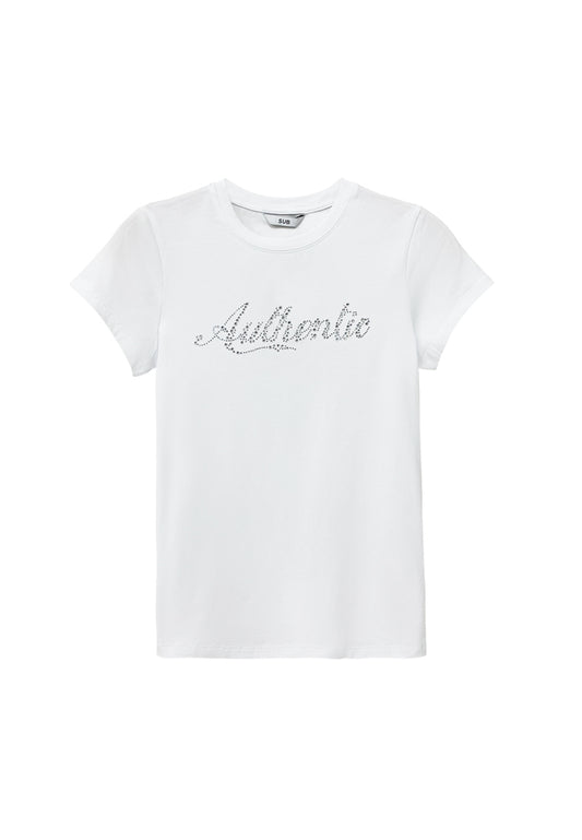 Women Short-Sleeve Graphic Tee - White - S3W642