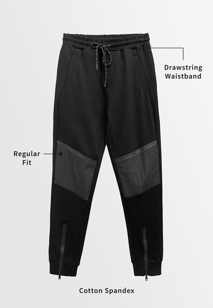 Men Long Jogger - Black - H2M490