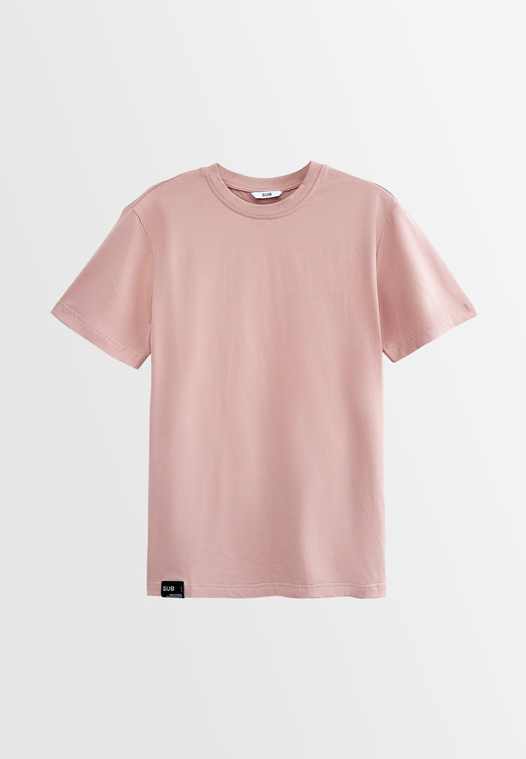 Men Short-Sleeve Basic Tee - Pink - S3M586