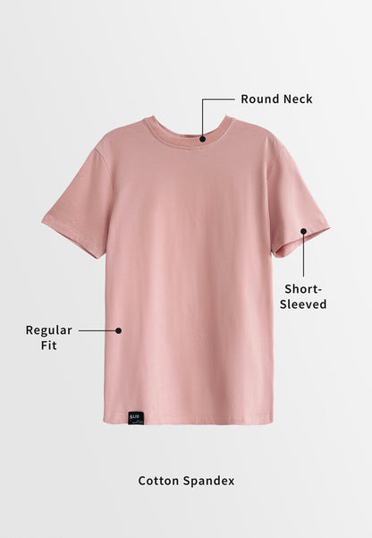 Men Short-Sleeve Basic Tee - Pink - H2M415