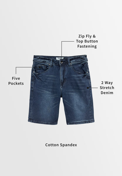 Men Short Jeans - Dark Blue - S3M558