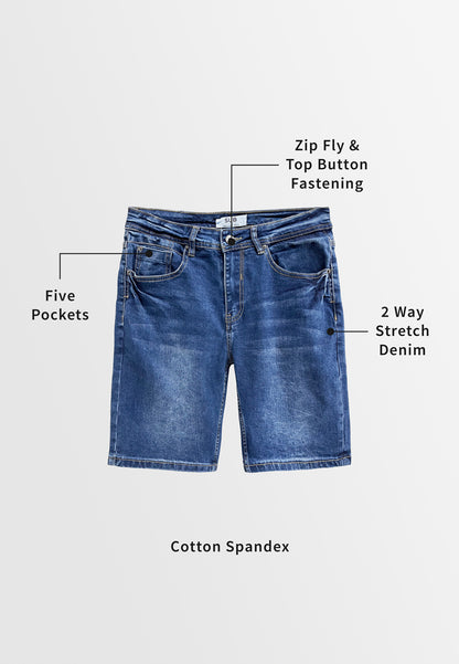 Men Short Jeans - Dark Blue - M3M808