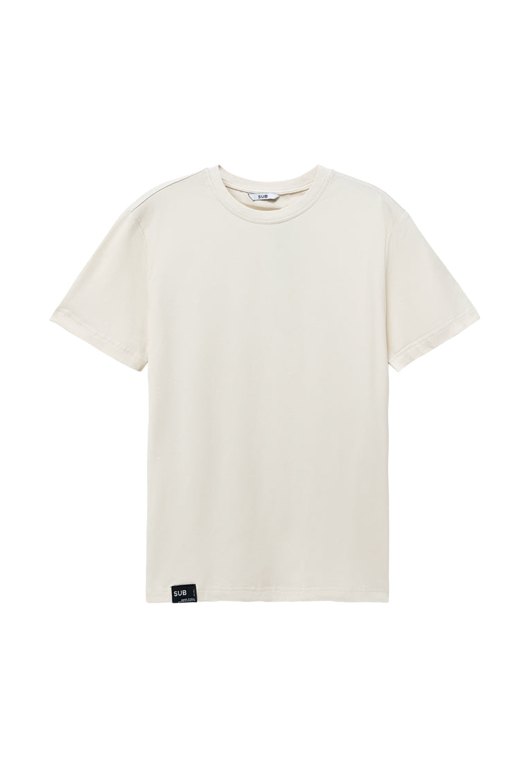 Men Short-Sleeve Basic Tee - Beige - S3M584