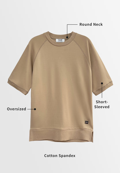 Men Short-Sleeve Oversized Fashion Tee - Khaki - H2M611