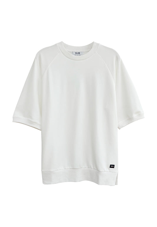 Men Short-Sleeve Oversized Fashion Tee - White - H2M788