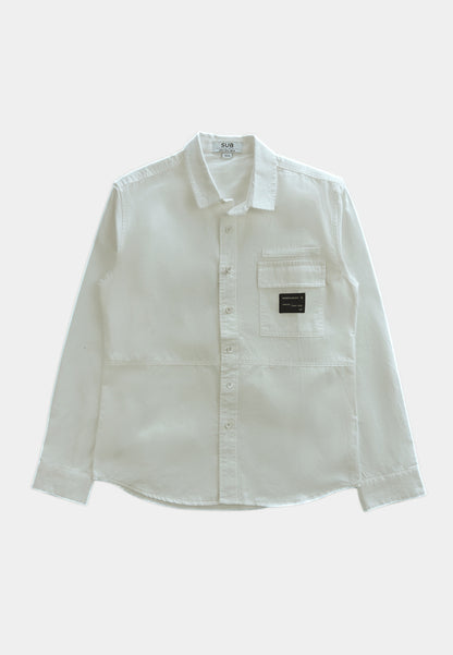 Men Long-Sleeve Shirt - White - H1M166