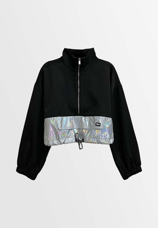 Women Bomber Jacket - Black - S3W728