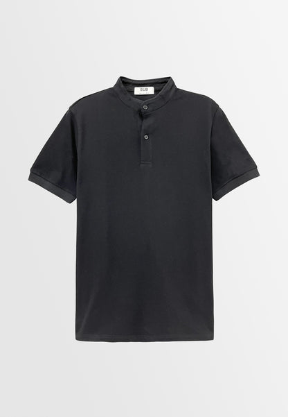 Men Short-Sleeve Fashion Polo Tee - Black - S3M624