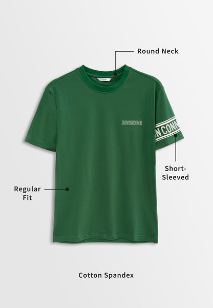 Men Short-Sleeve Graphic Tee - Dark Green - H2M367