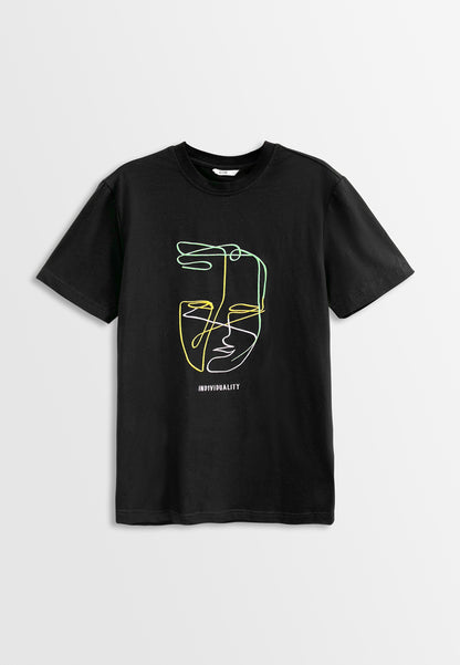 Men Short-Sleeve Graphic Tee - Black - H2M364