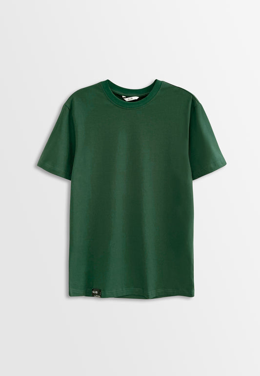 Men Short-Sleeve Basic Tee - Green - H2M363