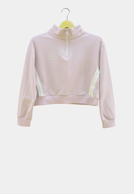 Women Turtleneck Long-Sleeve Sweatshirt - Light Purple - H1W229