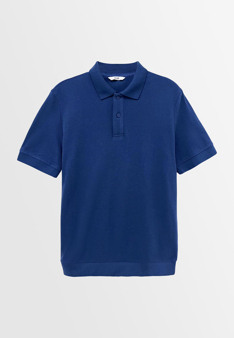 Men Short-Sleeve Fashion Polo Tee - Blue - S3M581