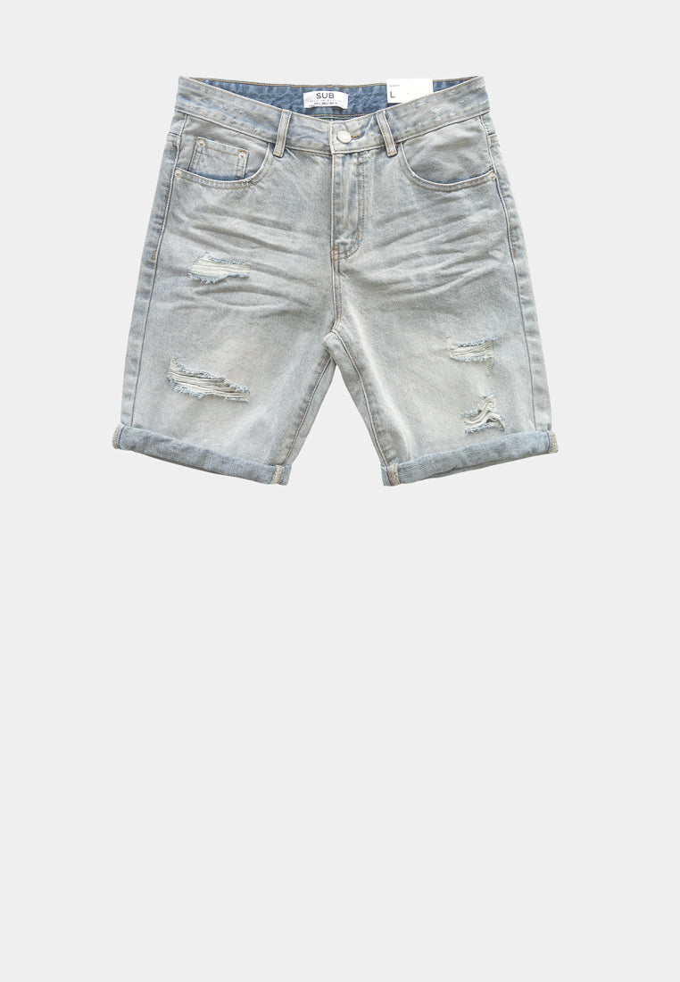 Men Short Jeans - Light Blue - F2M356