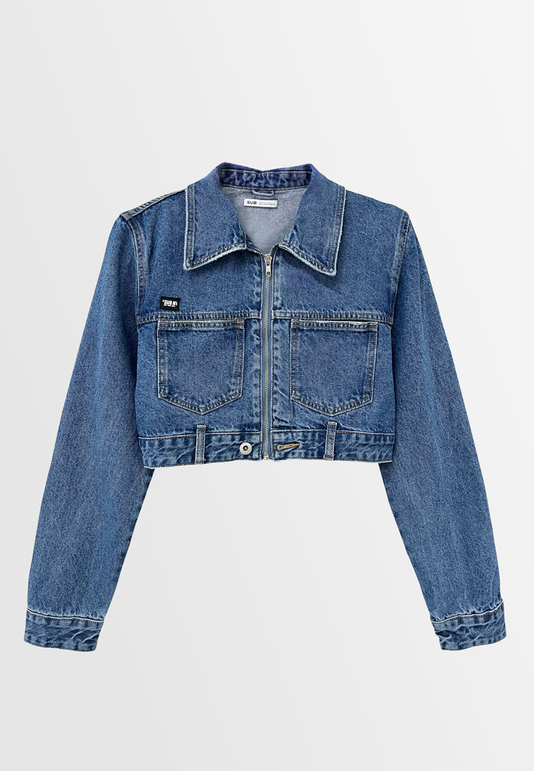 Women Denim Jacket - Blue - S3W743