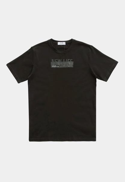 Men Short-Sleeve Graphic Tee - Black - S2M193