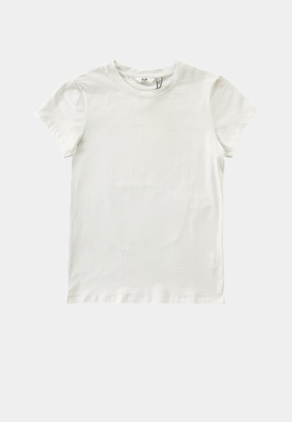 Women Short-Sleeve Basic Tee - White - F2W420