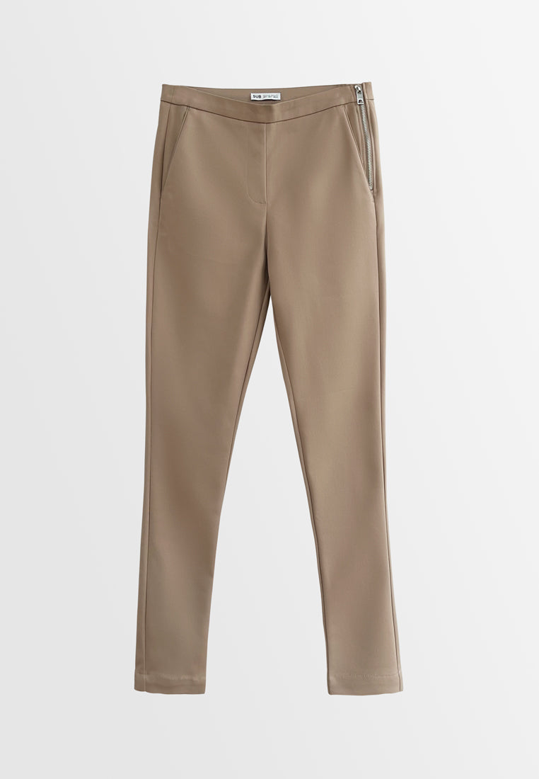 Women Skinny Fit Long Pants - Khaki - H2W514