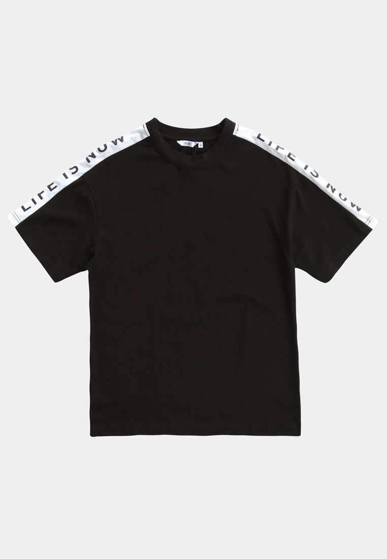 Men Short-Sleeve Fashion Tee - Black - S2M252