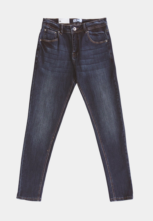 Men Skinny Fit Long Jeans - Dark Blue - M2M249