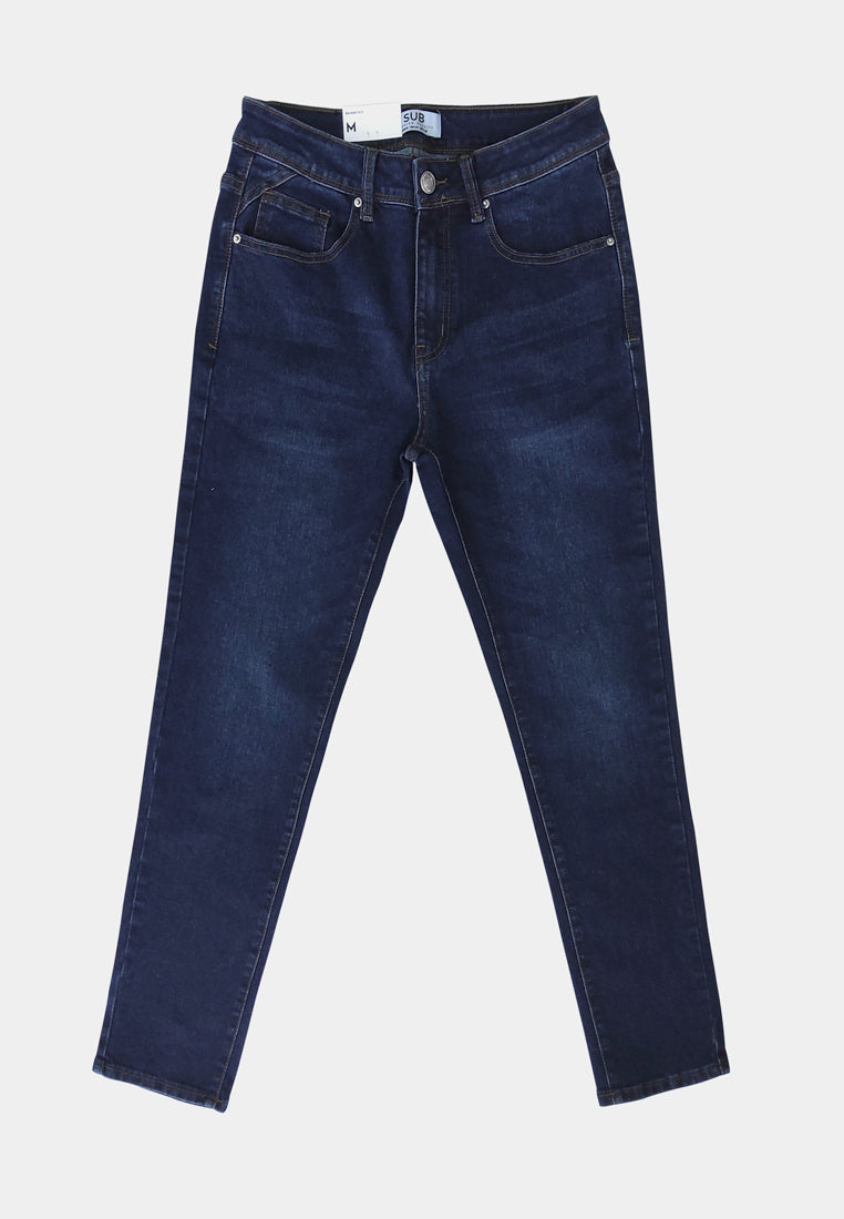 Men Skinny Fit Long Jeans - Dark Blue - S2M049