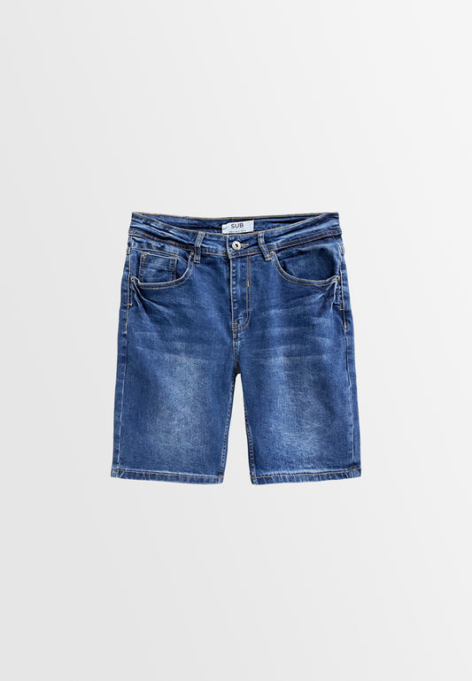 Men Short Jeans - Dark Blue - M3M808