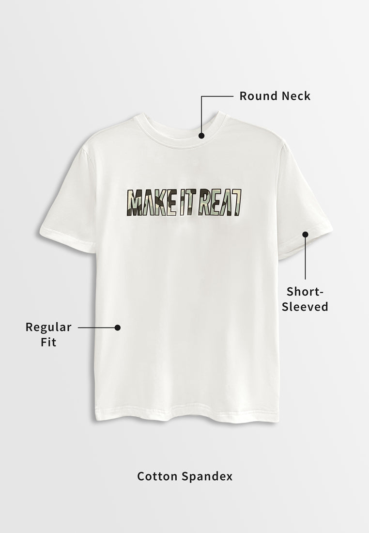 Men Short-Sleeve Graphic Tee - White - H2M365