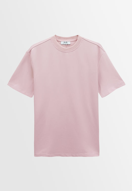 Men Short-Sleeve Fashion Tee - Pink - S3M815