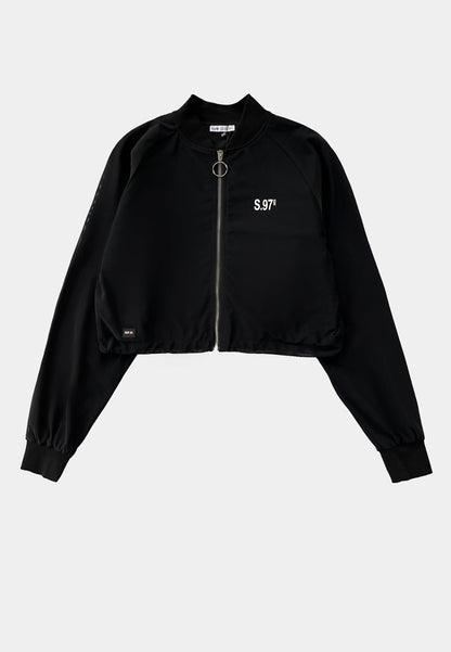 Women Bomber Jacket - Black - F2W486