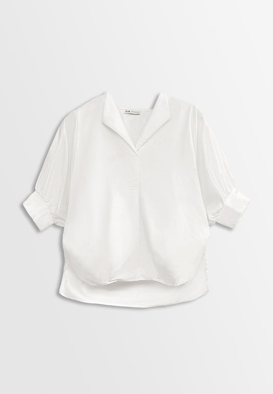 Women Woven Blouse - White - H2W433