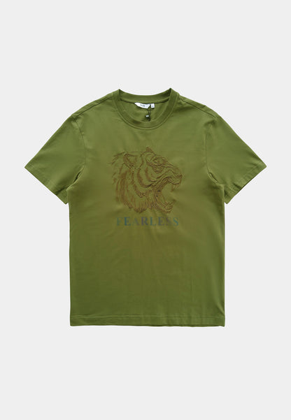 Men Short-Sleeve Graphic Tee - Dark Green - M2M272