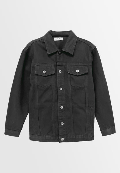 Men Denim Jacket - Black - S3M634