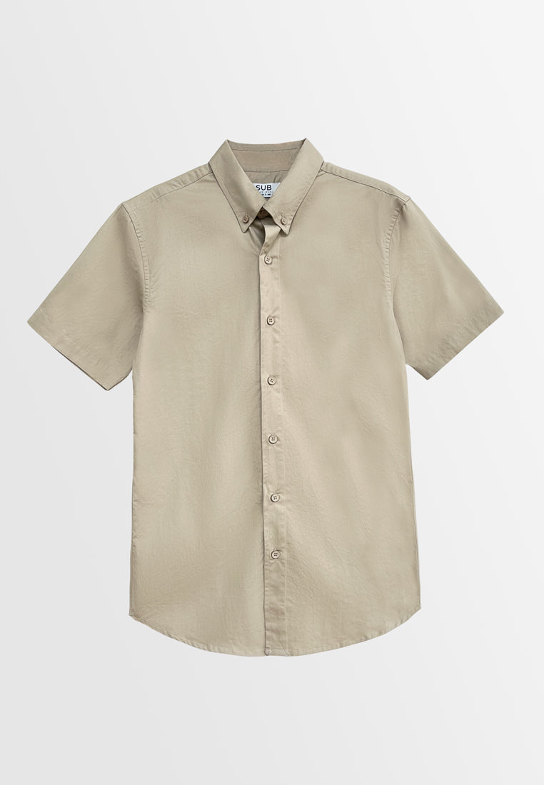 Men Short-Sleeve Shirt - Khaki - H2M403