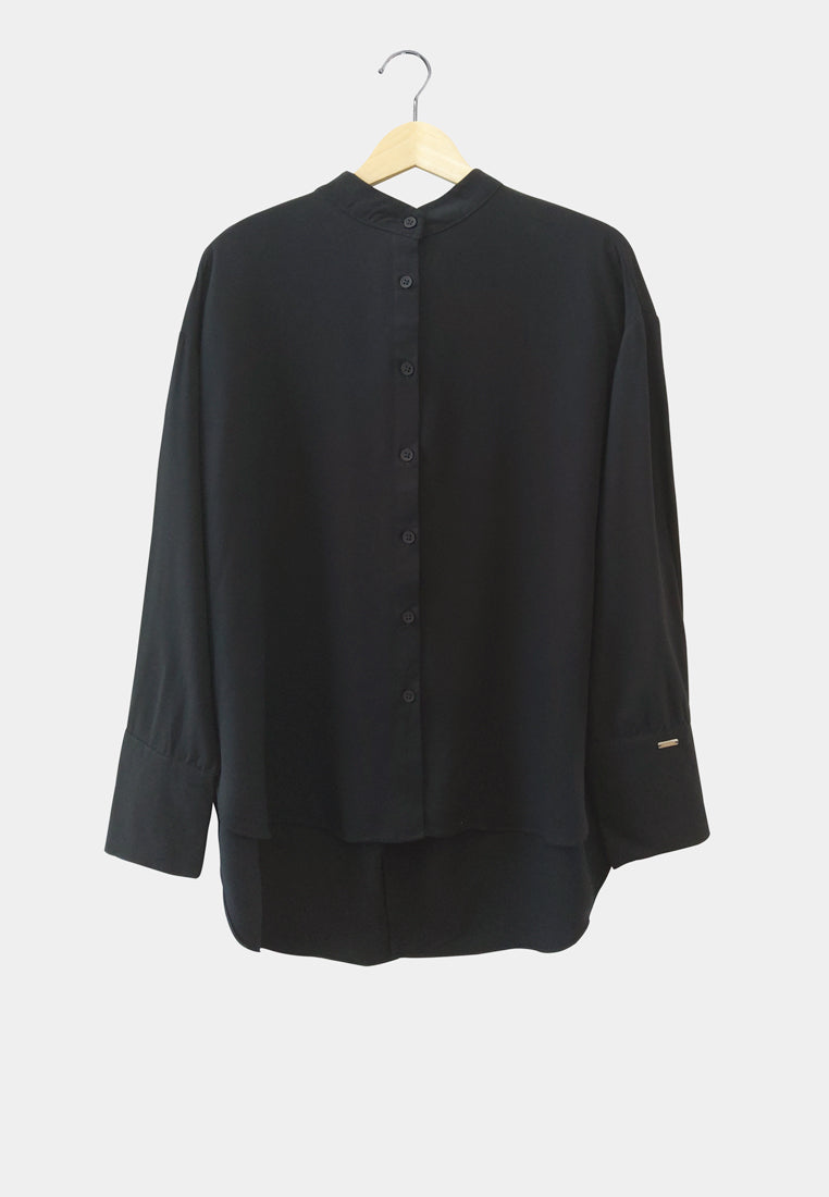 Women Long-Sleeve Shirt - Black - M2W337